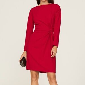 Donna Morgan Vibrant Red Knotted Dress